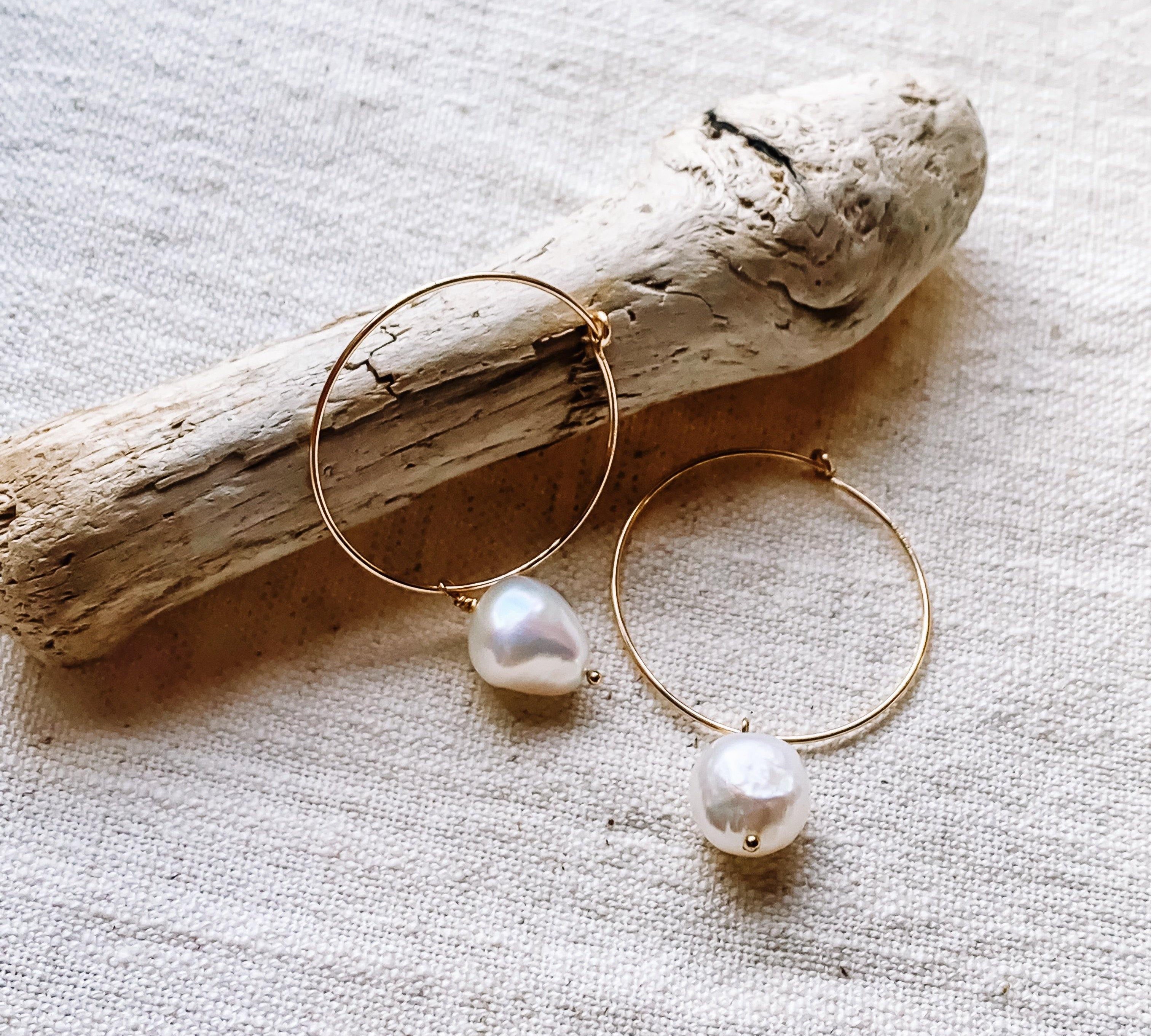 Halo Gold Hoops - Lunar James