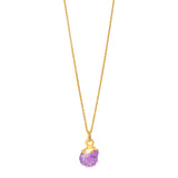 Amethyst Raw Crystal Pendant Necklace - Crown Chakra