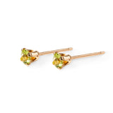 Peridot August Birthstone Studs - Gold, Silver