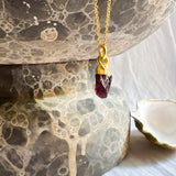 Garnet Raw Crystal Pendant Necklace - Root Chakra