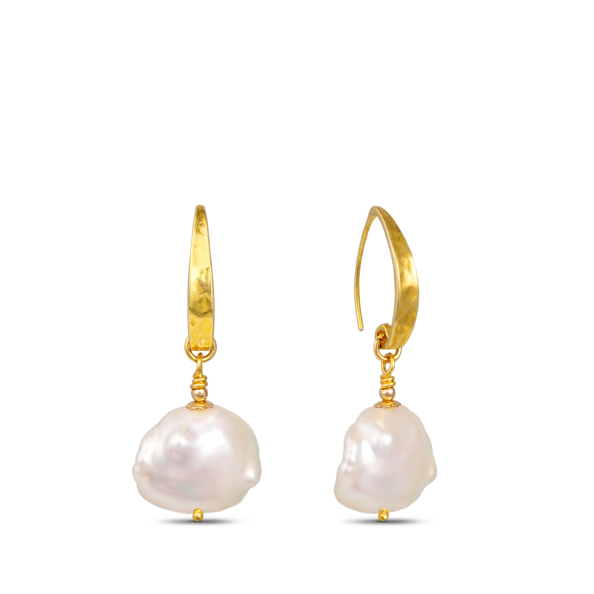 Keisha - Silky Ivory Pearl Earrings