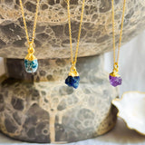 Turquoise Raw Crystal Pendant Necklace - Throat Chakra