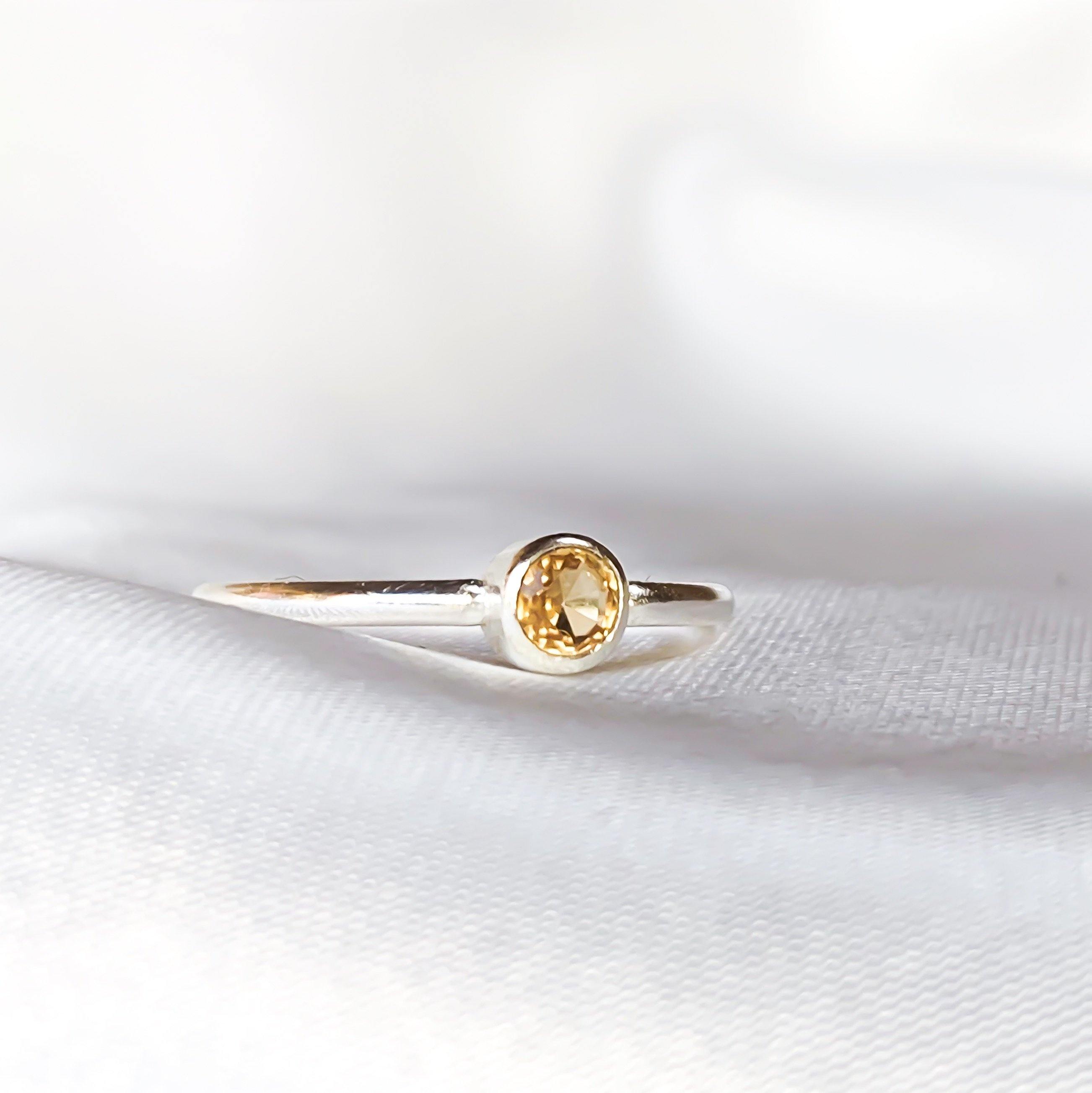 November Birthstone Ring - Citrine - Lunar James