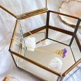 Amethyst Raw Crystal Pendant Necklace - Crown Chakra