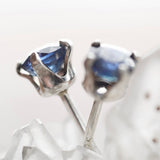Sapphire September Birthstone Studs - Gold, Silver