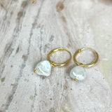 Mila - Ivory Freshwater Pearl Earrings Small