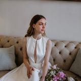 Lydia - Freshwater Coin Pearl Hoop Earrings