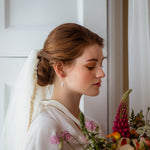 Combarro - Pearl Charm Hoop Earrings - Lunar James