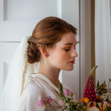 Combarro - Pearl Charm Hoop Earrings - Lunar James