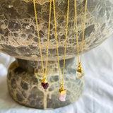 Garnet Raw Crystal Pendant Necklace - Root Chakra