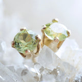 Peridot August Birthstone Studs - Gold, Silver
