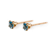 London Blue Topaz December Birthstone Studs - Gold, Silver