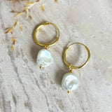 Mila - Ivory Freshwater Pearl Earrings Small